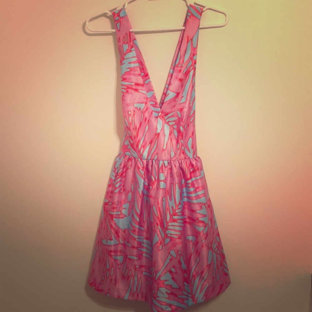 Romeo & Juliet pink and blue satin looking dress